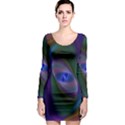 Eye Of The Galactic Storm Long Sleeve Bodycon Dress View1