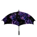 Purple Glitter Roses Valentine Love Golf Umbrellas View3