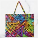 Color Play in Bubbles Zipper Large Tote Bag View1