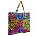 Color Play in Bubbles Zipper Large Tote Bag View2