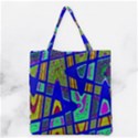 Bright Blue Mod Pop Art  Grocery Tote Bag View1