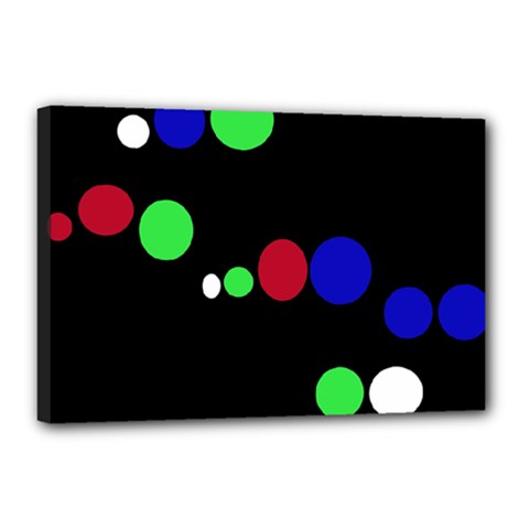 Colorful Dots Canvas 18  X 12  by Valentinaart