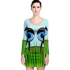 Snail Long Sleeve Bodycon Dress by Valentinaart