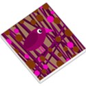 Cute magenta bird Small Memo Pads View1