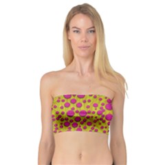 Fantasy Feathers And Polka Dots Bandeau Top by pepitasart