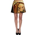 Halloween, Funny Pumpkin With Skull And Spider In The Night Skater Skirt View1