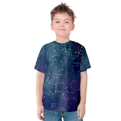 Constellations Kid s Cotton Tee by DanaeStudio