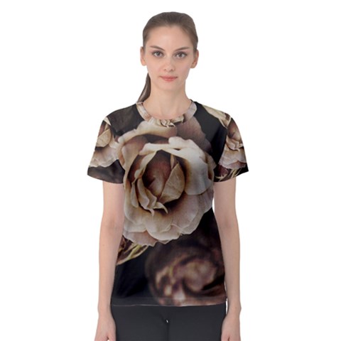 Roses Flowers Women s Sport Mesh Tee by vanessagf