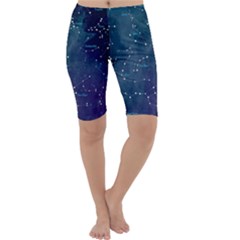 Constellations Cropped Leggings  by DanaeStudio