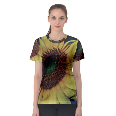 Sunflower Photography  Women s Sport Mesh Tee by vanessagf