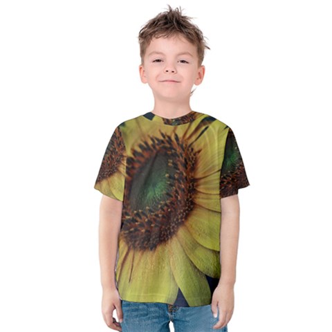 Sunflower Photography  Kid s Cotton Tee by vanessagf