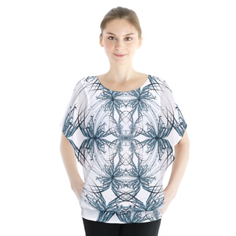 Mandala Blue And White Blouse by vanessagf