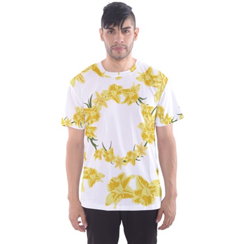 Daffodils Illustration  Men s Sport Mesh Tee by vanessagf