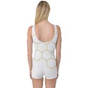 Honeycomb pattern graphic design One Piece Boyleg Swimsuit View2