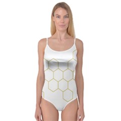 Honeycomb Pattern Graphic Design Camisole Leotard  by picsaspassion