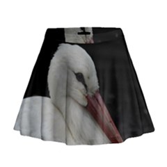 Wild Stork Bird Mini Flare Skirt by picsaspassion