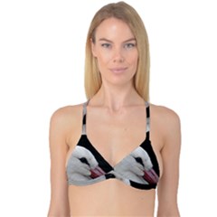 Wild Stork Bird, Close-up Reversible Tri Bikini Top by picsaspassion