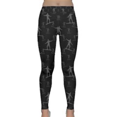 Surfing Motif Pattern Yoga Leggings  by dflcprintsclothing