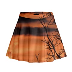 Tree Branches And Sunset Mini Flare Skirt by picsaspassion