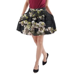 Japanese Cherry Flower A-line Pocket Skirt by picsaspassion