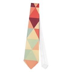 Modern Hipster Triangle Pattern Red Blue Beige Neckties (one Side)  by EDDArt