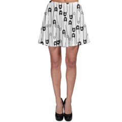 Safety Pin Pattern Skater Skirt by kostolom3000shop