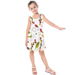 Adorable Floral Design Kids  Sleeveless Dress by Valentinaart