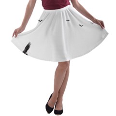 Fly A-line Skater Skirt by Brittlevirginclothing