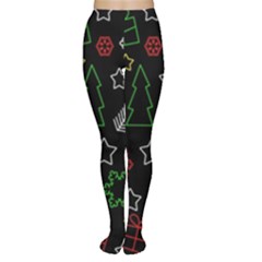 Colorful Xmas Pattern Women s Tights by Valentinaart