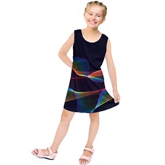 Fluted Cosmic Rafluted Cosmic Rainbow, Abstract Winds Kids  Tunic Dress by DianeClancy