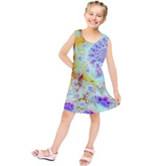 Golden Violet Sea Shells, Abstract Ocean Kids  Tunic Dress by DianeClancy