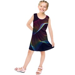 Imagine, Through The Abstract Rainbow Veil Kids  Tunic Dress by DianeClancy