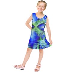 Irish Dream Under Abstract Cobalt Blue Skies Kids  Tunic Dress by DianeClancy