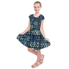 Looking Out At Night, Abstract Venture Adventure (venture Night Ii) Kids  Short Sleeve Dress by DianeClancy