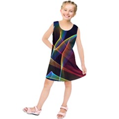 Peacock Symphony, Abstract Rainbow Music Kids  Tunic Dress by DianeClancy