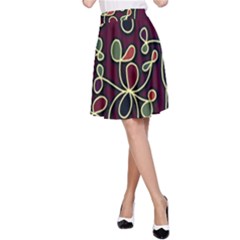 Elegant Decorative Pattern A-line Skirt by Valentinaart