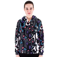 Elegant Pattern Women s Zipper Hoodie by Valentinaart