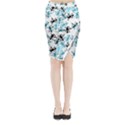 Lizards pattern - blue Midi Wrap Pencil Skirt View1