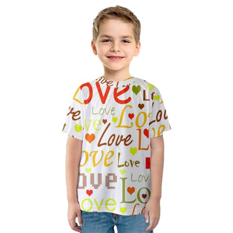 Valentine s Day Pattern Kids  Sport Mesh Tee by Valentinaart