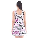 Love pattern - magenta Scoop Neck Skater Dress View2