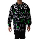 Green Valentine s day pattern Hooded Wind Breaker (Kids) View1