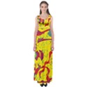 Yellow confusion Empire Waist Maxi Dress View1