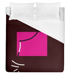 Pink Square  Duvet Cover (queen Size) by Valentinaart