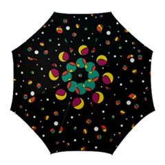 Colorful Dots Golf Umbrellas by Valentinaart