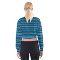 Blue barbwire Women s Cropped Sweatshirt View2