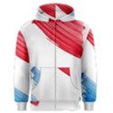 Tricolor banner watercolor painting, red blue white Men s Zipper Hoodie View1