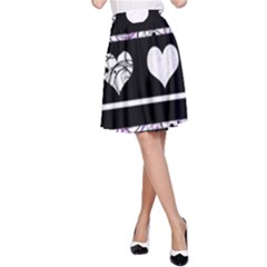 Elegant Harts Pattern A-line Skirt by Valentinaart