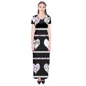 Elegant harts pattern Short Sleeve Maxi Dress View1