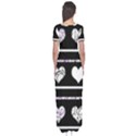 Elegant harts pattern Short Sleeve Maxi Dress View2