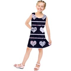 Elegant Harts Pattern Kids  Tunic Dress by Valentinaart